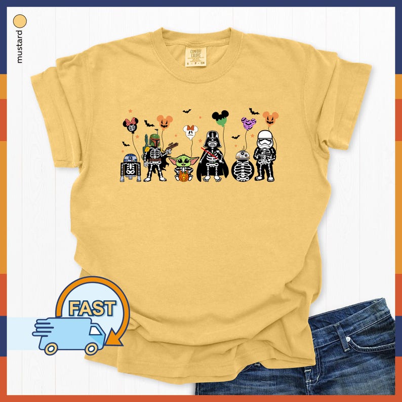 Star Wars Character Comfort Colors® Shirt Cute Yoda Gift Shirt Star