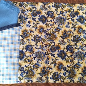 Placemats met bloemen, set van vier
