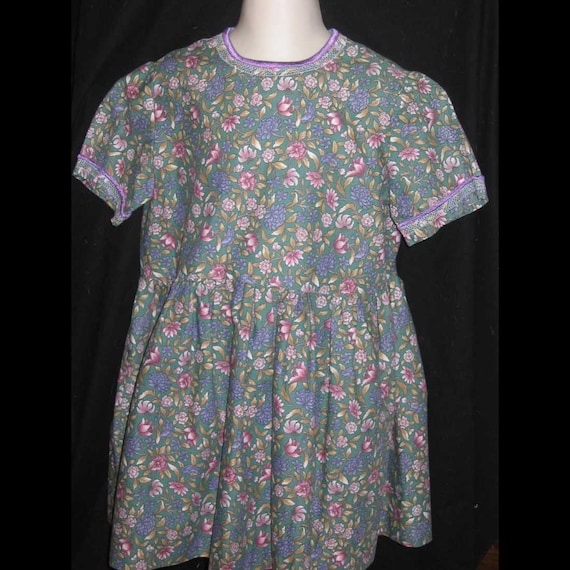 Green Flowered Dress - image 1