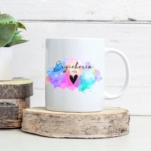 Teacher mug with heart – Gift for teacher – Thank you gift for daycare – Kindergarten farewell mug