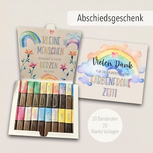 Cadeau d'adieu/merci/cadeau d'anniversaire cadeau pour éducateur enseignant collègues MERCI banderoles autocollant chocolat bricolage