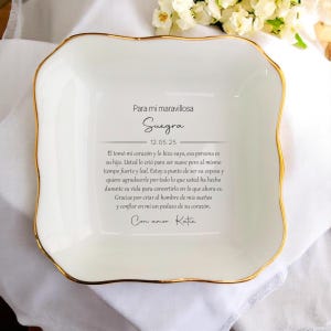 Mother of the groom Spanish Ring Dish, Mother of the Groom Wedding Gifts, Mother-in-law Gift, Bridal Shower Gift from Bride, Seugra Gift