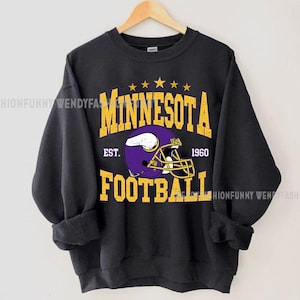 Minnesota Football Shirt, Purple and Gold Shirt, Vintage Style Minnesota Football shirt, Sunday Football, Minnesota Football Sweatshirt.