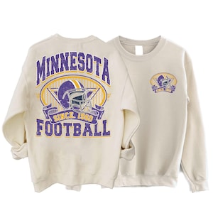Minnesota Football Sweatshirt, Graphic Tee Gift For Football Fan Sport, Shirt Retro Style 90s Vintage Unisex Crewneck, Sun Day Football.
