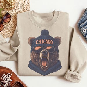 Vintage Chicago Football  Sweatshirt, Trendy Chicago Football Fan Gifts, Chicago Football Game Day, Chicago Shirt