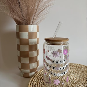 One More Chapter Glass Tumbler with Bamboo Lid & Straw