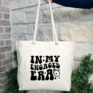 In My Engaged Era Tote Bag, Future Mrs Tote Bag, Engagement Tote Bag, Bride Canvas Tote Bag, Engagement Party Gifts, New Bride Tote Bag