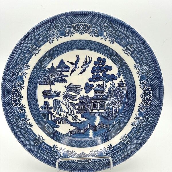 Churchill China Blue Willow Scodelle Da Zuppa 20cm - Set Di 6 In Terraglia, Microonde E Lavastoviglie - Foto 10