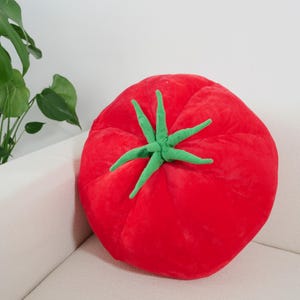 Tomato cushion fruit vegetable/ Fun gift for him her mum dad kids/ Living room bedroom
