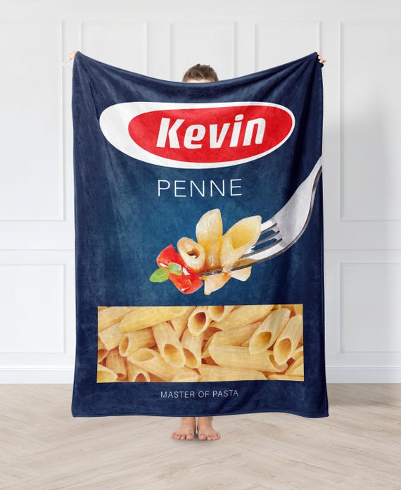 Pasta Personalised Blanket Throw/ Gift for her him kids wife mother birthday anniversary/ Custom made/ Italian gift