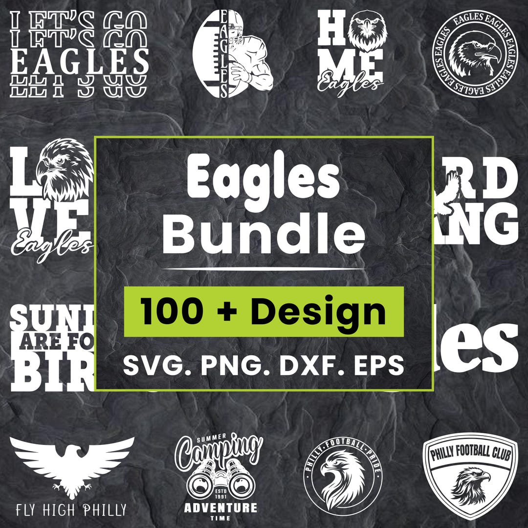 Eagles SVG Bundle, 100+ Svg, Eagle Designs for Shirts, Mugs & Crafts ...