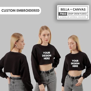 Customize Your Own Cropped Sweatshirt, Embroidered Cropped