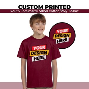 Hanes Youth Custom Shirt, Personalized Youth Shirts, Children&#39;s Custom Birthday Fun Kids Tee, Your Text Here, Custom School Tshirts Gifts