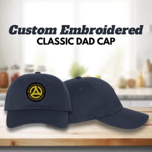 Custom Embroidered Adjustable Relaxed Fit Baseball Cap Dad Hat, Personalized Baseball Cap, Custom Handmade Hats,  Custom Low Profile Dad Hat
