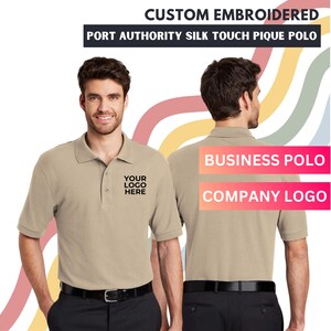 Custom Embroidered Pique Polo Shirt: Personalized Business Logo