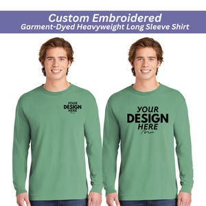 Embroidered Tshirt, Custom embroidered father tshirt, custom embroidered shirt, Custom embroidered photo, Embroidered Comfort Colors Tshirt