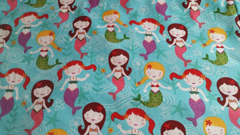 Mermaid blanket baby girl gift set sand dollar starfish seaweed ocean waves nautical baby girl image 4