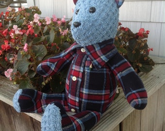 Memory bear Teddy bear from clothes pajama wedding bear from a shirt remembrance rememberance