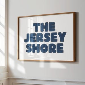 Jersey Shore Denim Wall Decor Jersey Shore Instant Download NJ Shore Digital Print Jersey Shore Poster NJ
