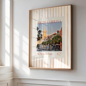 South Carolina Print Stempel Wandkunst Südcarolina Kunst South Carolina sofortiger Download SC Stempel Digitaldruck Charleston Poster SC Druck