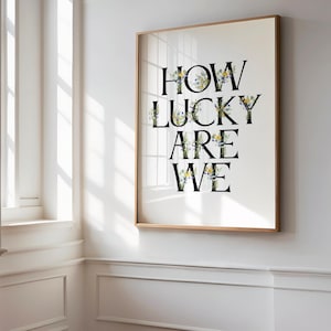 Wie glücklich sind wir Blumen Print Art Songtext Instant Download Wie glücklich sind wir Digitaldruck