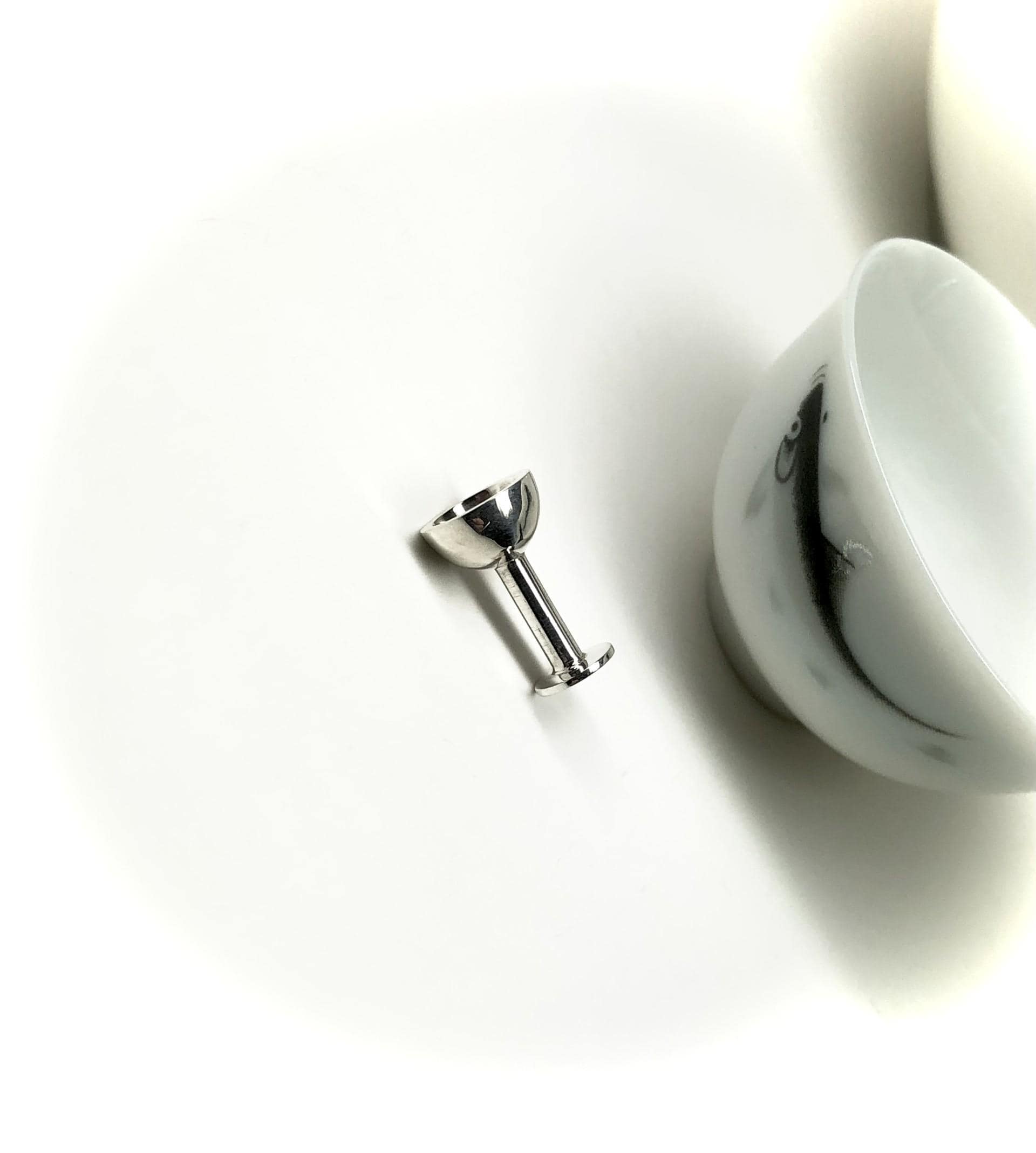 Miniature .950 Silver Chalice: Desktop Ornament, Communion Reminder