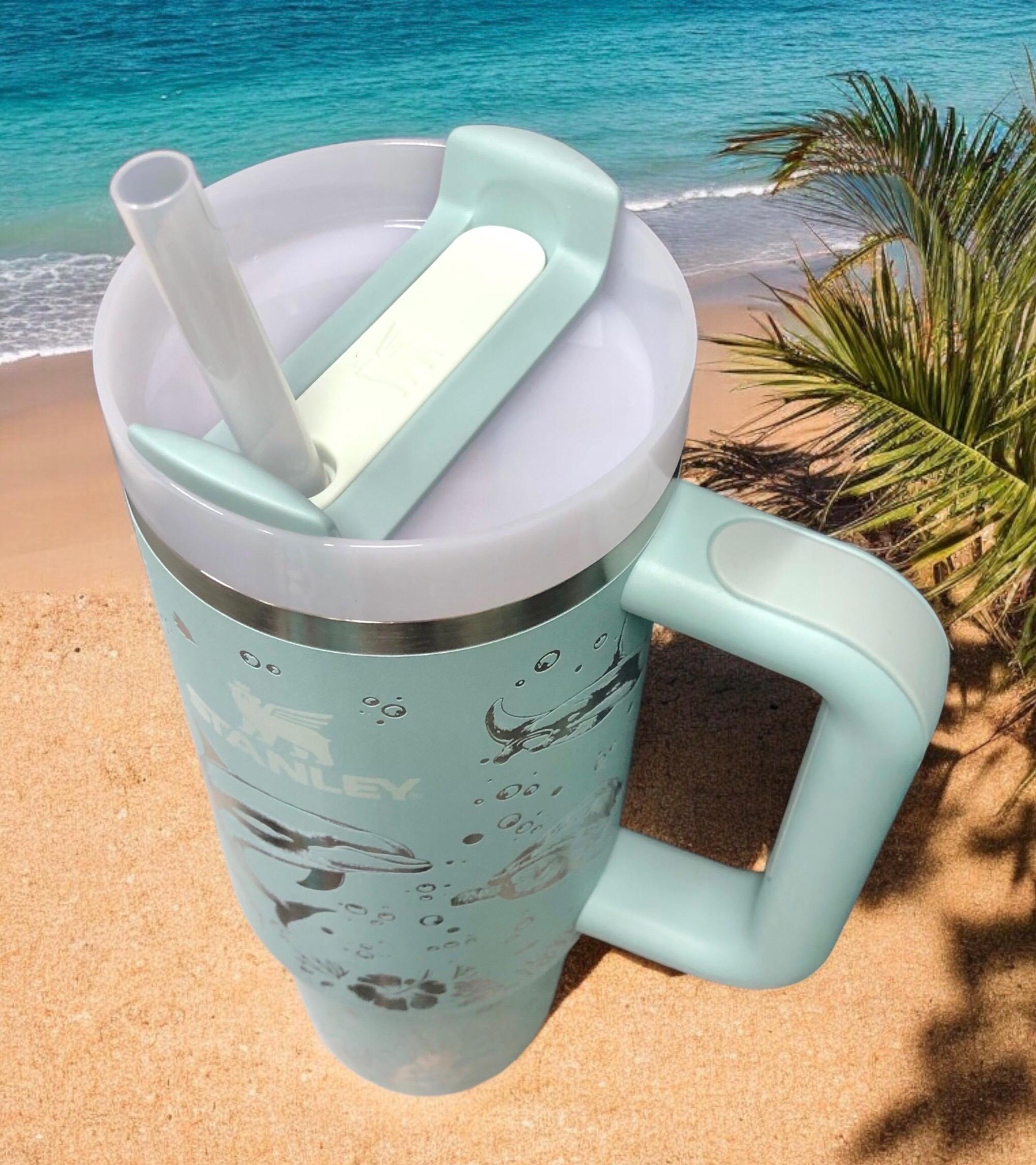 Sea Turtle and Dolphin Engraved Stanley 30 or 40 Oz Tumbler - Etsy