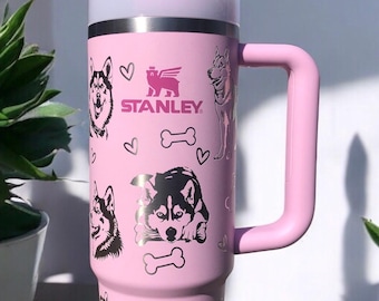 Engraved Siberian Husky 30 or 40 oz Stanley Tumbler