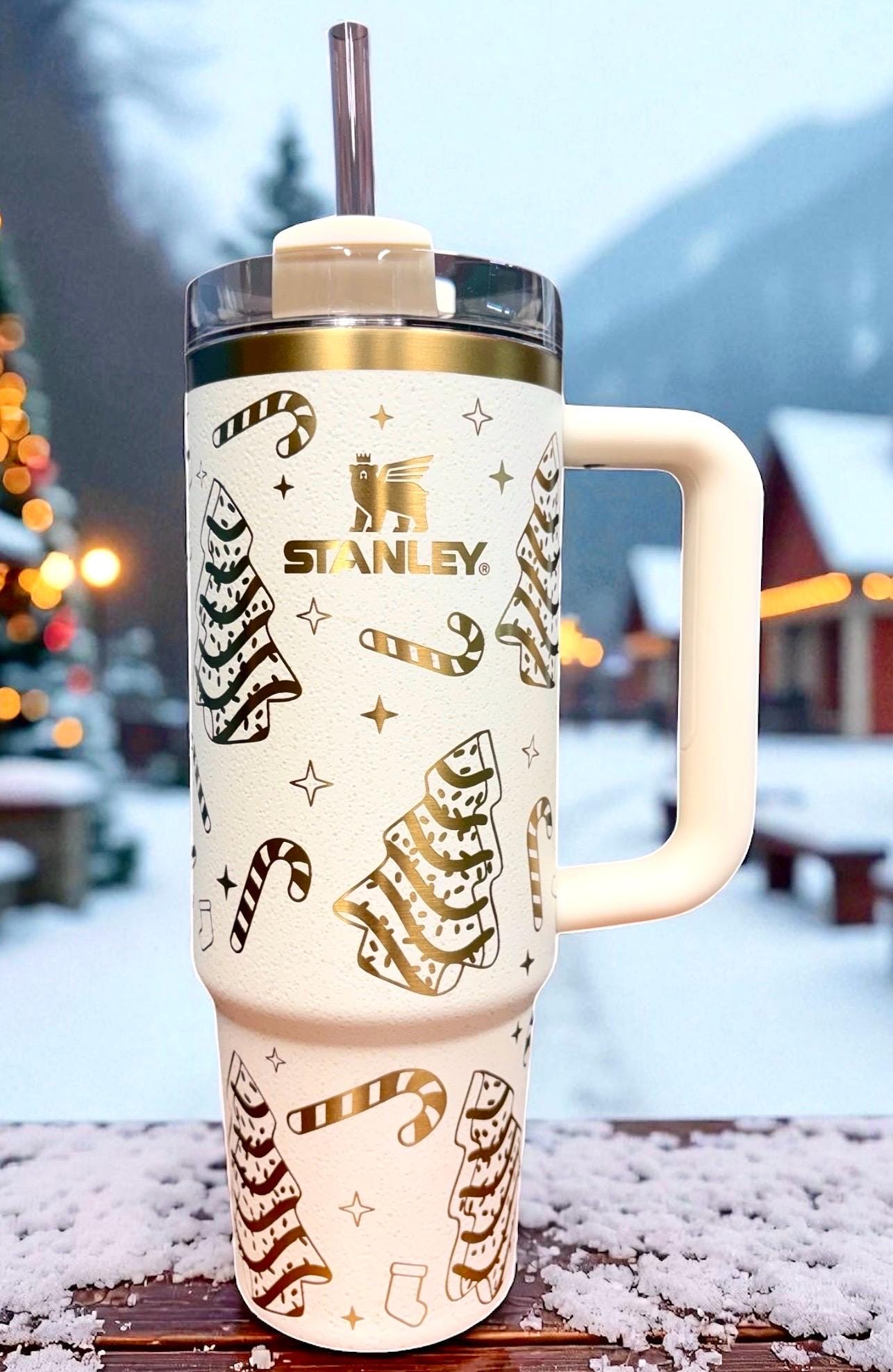 Engraved Christmas Tree Cake Stanley 30 or 40 Oz Tumbler - Etsy