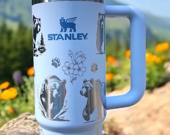 Bear Engraved 30 or 40 oz Stanley Tumbler
