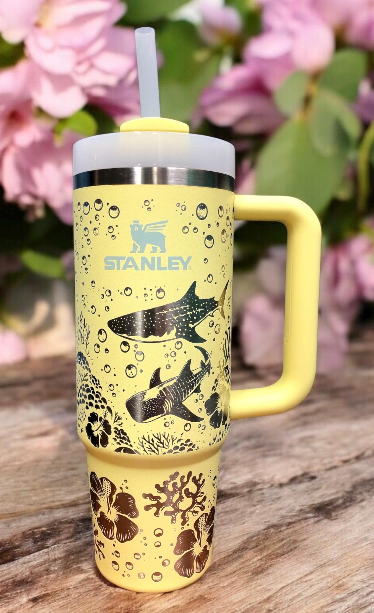 Clearance Whale Shark and Ocean Scene Engraved Stanley,whale Shark