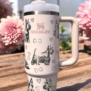 Engraved Scottish Terrier Stanley Tumbler - Scotty Dog Lover Gift