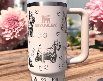 Engraved Scottish Terrier Stanley Tumbler - Scotty Dog Lover Gift