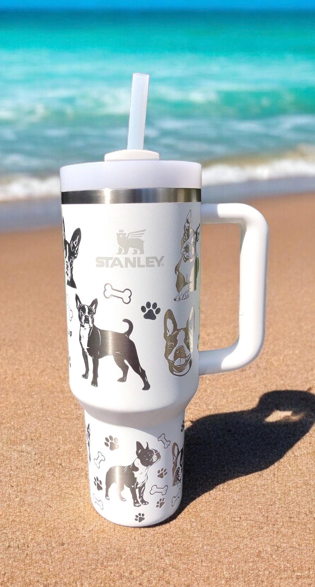 Boston Terrier Engraved 30 or 40 Oz Stanley Tumbler - Etsy