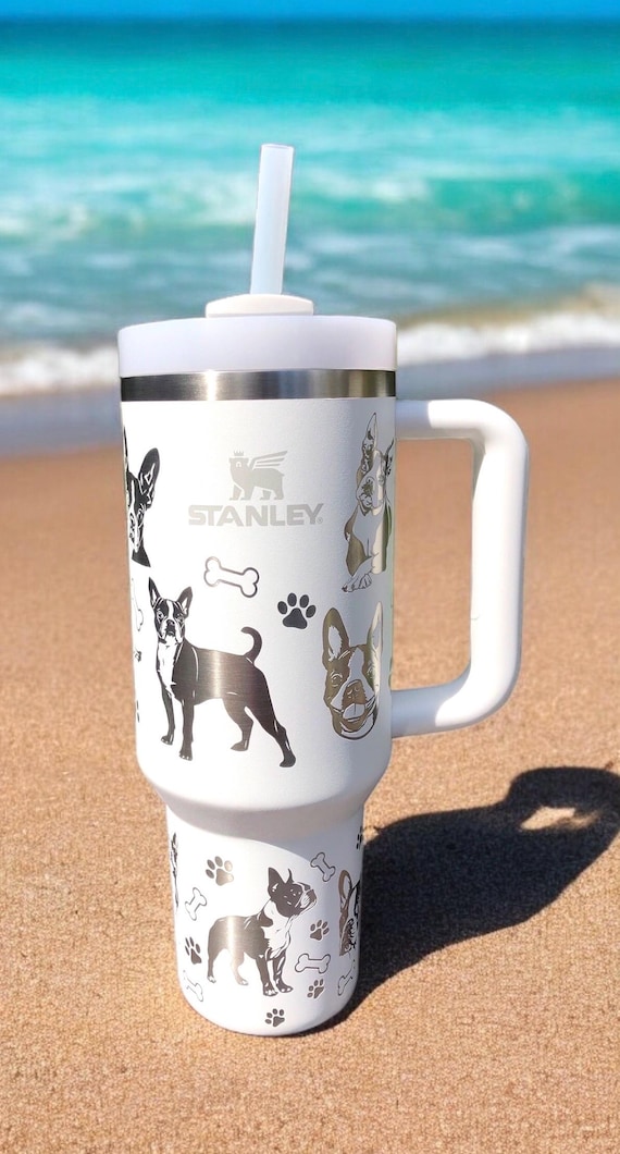 Boston Terrier Engraved 30 or 40 Oz Stanley Tumbler - Etsy