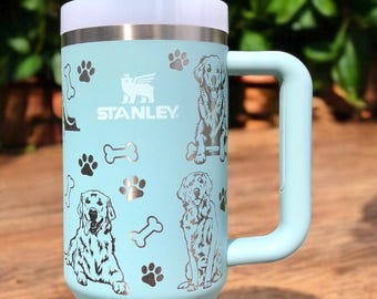 Engraved Golden Retriever 40 oz Tumbler,Retriever 30 0 Oz Stanley,Golden Retrievers,Golden Retriever Cup,Dog Lover Gift ,Golden Retrievers