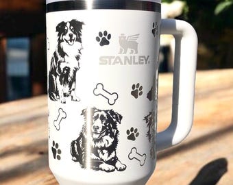 Engraved Australian Shepherd Stanley Tumbler, Aussie Dog Lover (30