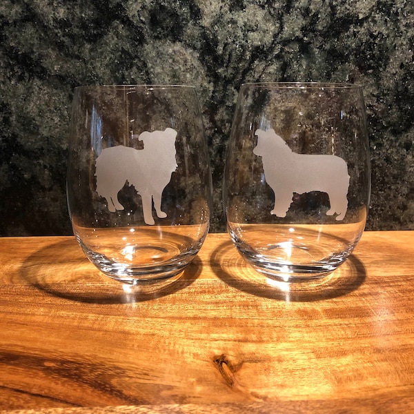 Dog Wine Glasses Etsy
