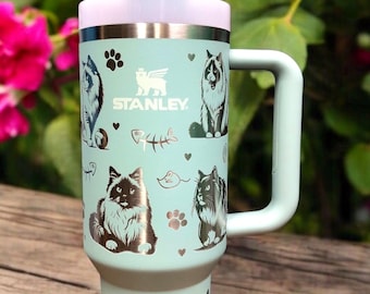 Ragdoll Engraved 30 or 40 oz Stanley Tumbler,Ragdoll 40 Oz Cup,Ragdolls,Cat Lover Gift, Ragdoll Cat Lover Gift,Ragdoll Cat Engraved Cup,Cats