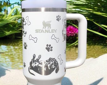 Engraved Dachshund 40 oz Tumbler, Dachshund Engraved Stanley,Dachsunds,Dachsund Tumbler,Dachshund Lover Gift,Dachshunds, Engraved Weiner Dog