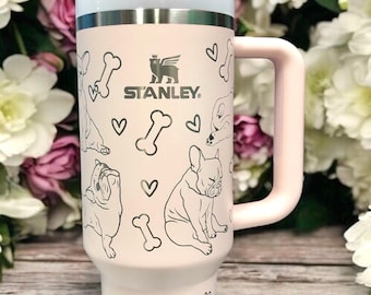 Clearance French Bulldog 40 oz Tumbler, French Bulldog 40 Oz OOPS! Tumbler, Gift For Her, French Bulldog Lover, Oopsie Clearance Stanley