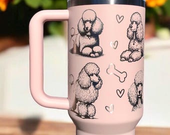 Poodle Engraved 30 or 40 Oz Stanley Tumbler - Etsy