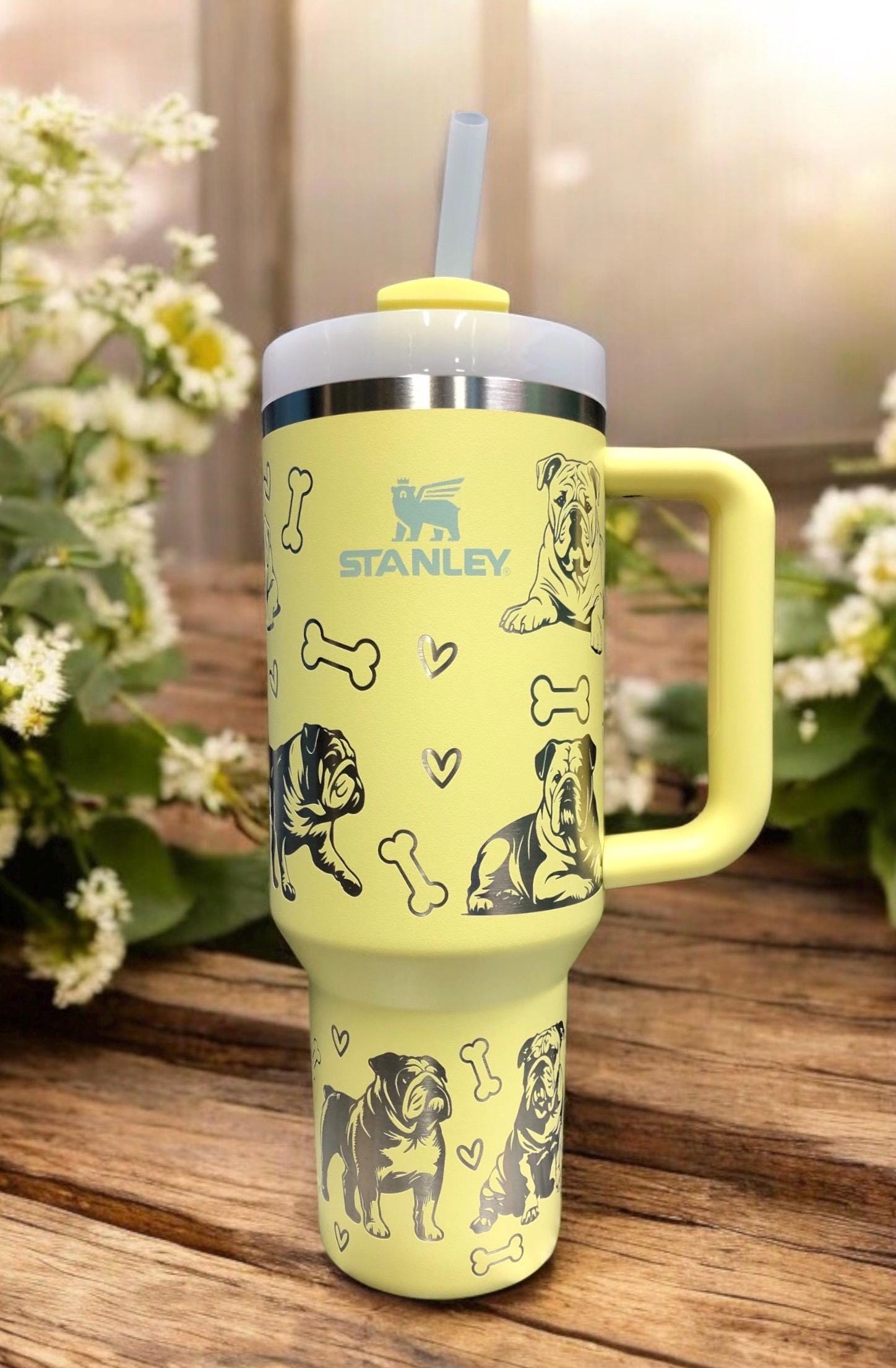 English Bulldog Engraved 30 or 40 Oz Stanley Tumbler - Etsy
