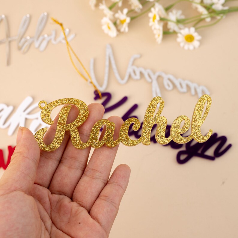 Stocking Name Tags, Personalized Christmas Stocking Tags, Laser Cut