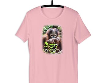 Camiseta unisex con estampado de orangután