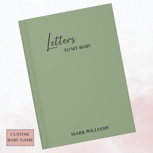 Cartas a mi bebé, diario de tapa dura, recuerdo para bebés, regalo para padres, recuerdos de hitos para nuevos padres, libro de recuerdos para bebés, diario de FIV sobre la pérdida de un bebé