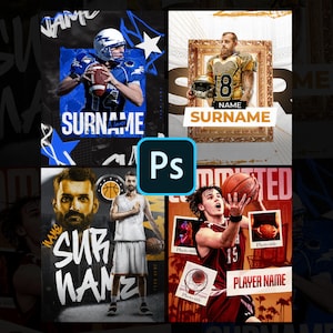 Advanced Photoshop Sports Poster / Social Media Templates