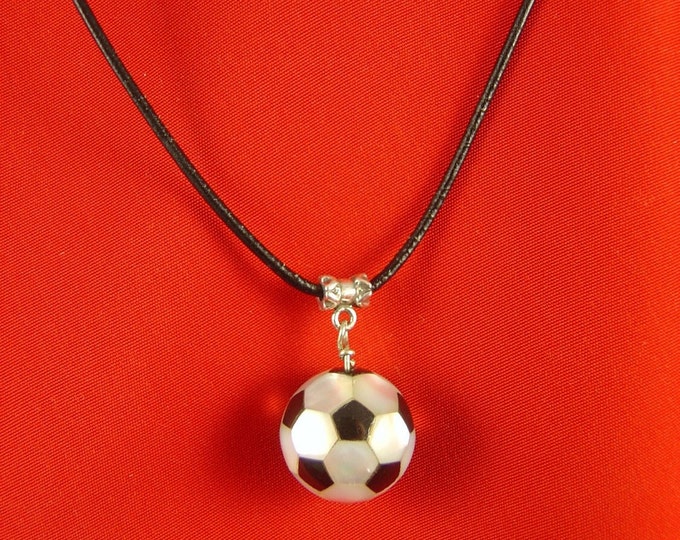 Soccer ball necklace