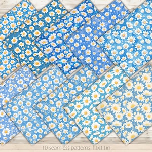 Modello a margherita Sfondo a margherita Modello senza cuciture a margherita Carta a margherita carina Carta per scrapbooking a margherita Carta digitale a margherita Carta stampabile a margherita