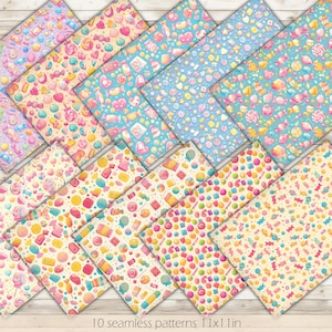 Candy Digital Paper Candy Printable Paper Candy Pattern Candy ...